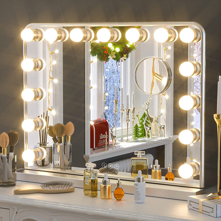 Hollywood vanity hotsell mirror with lights